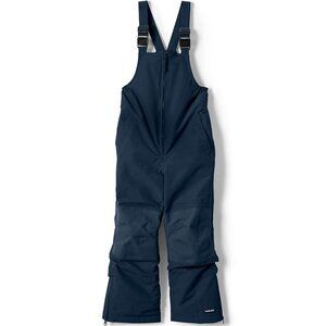 Lands End Kids Sz 16 Squall Waterproof Insulated Iron Knee Snow Bibs RadiantNavy
